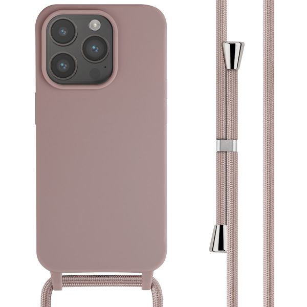 imoshion Silikonhülle mit Band für das iPhone 15 Pro - Sand Pink