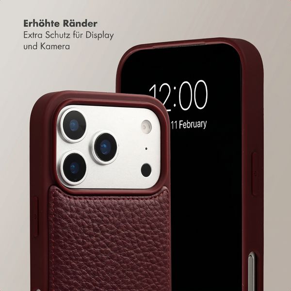 Selencia Nova HandyHülle mit Kordel und Kartenhalter Apple iPhone 17 Pro - Bold Burgundy