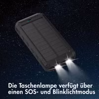 imoshion Solar Powerbank mit Solarpanel – Schnellaufladung und Stromversorgung – 10.000 mAh – Schwarz