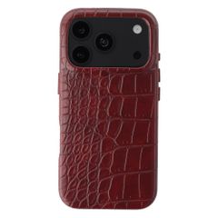 Selencia Croco Backcover mit MagSafe Apple iPhone 18 Pro Max / 17 Pro Max - Burgundy