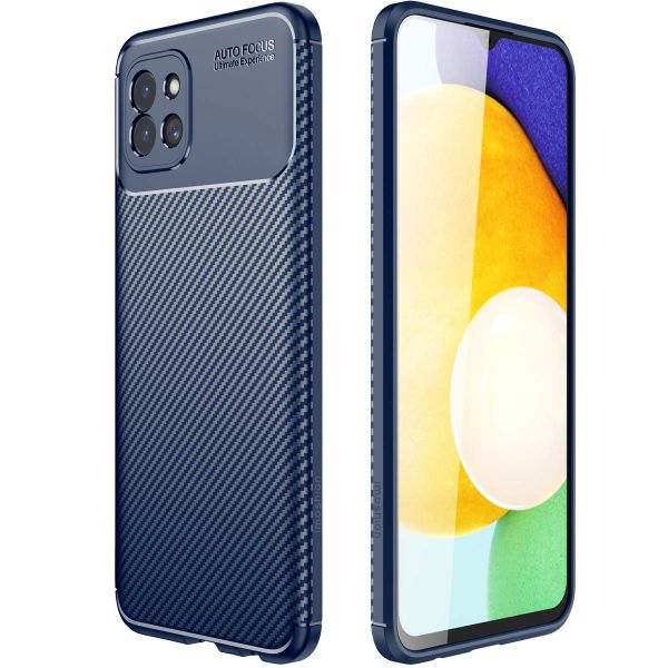 imoshion Carbon-Hülle für das Samsung Galaxy A03 - Blau