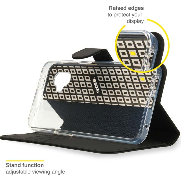 Accezz Wallet TPU Klapphülle Samsung Galaxy Xcover 6 Pro - Schwarz