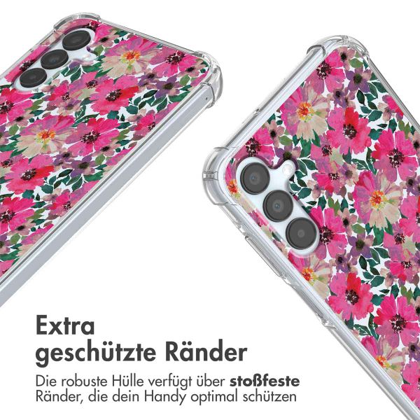 imoshion Design Hülle mit Band Samsung Galaxy A15 (5G/4G) - Flower Water