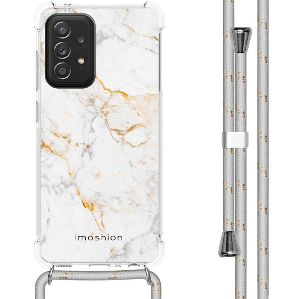 imoshion Design Hülle mit Band für das Samsung Galaxy A52(s) (5G/4G) - White Marble