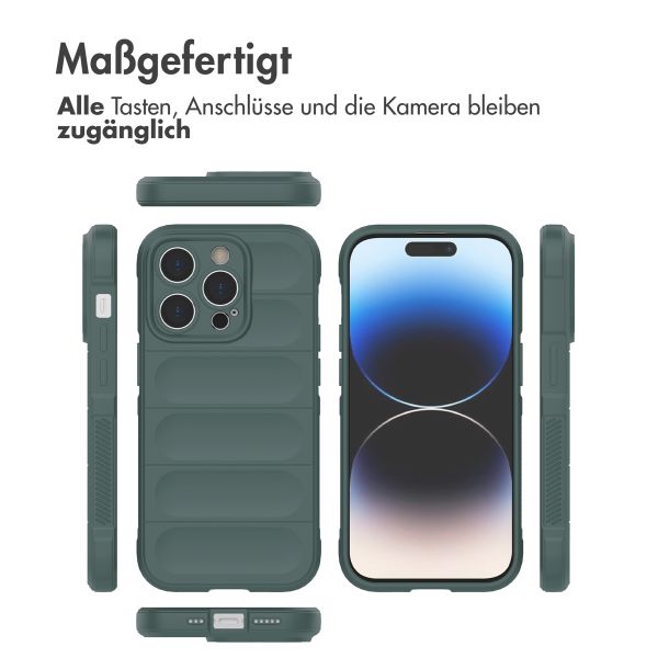 imoshion EasyGrip Back Cover für das iPhone 14 Pro - Dunkelgrün