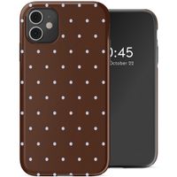 Selencia Vivid Back Cover Apple iPhone 11 - Happy Dots Chocolate