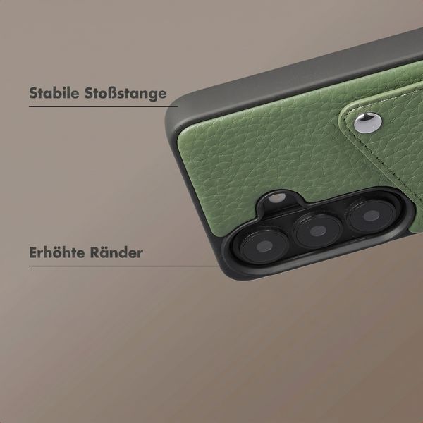 Selencia Riva Back Cover mit Kartenfach Samsung Galaxy S26 Plus - Sage Green