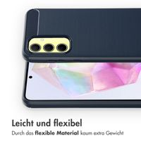 imoshion Brushed Back Cover für das Samsung Galaxy A35 - Dunkelblau