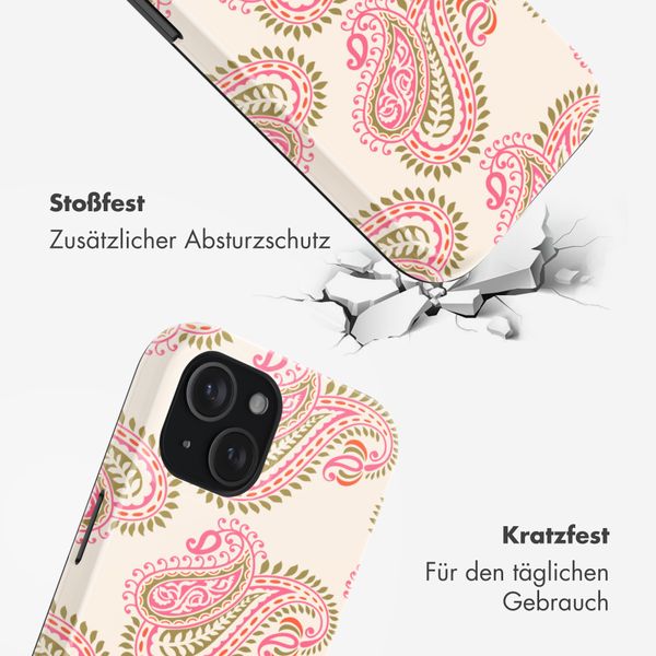Selencia Vivid Back Cover Apple iPhone 15 - Paisley Blush