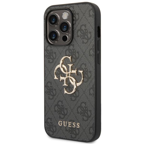 Guess 4G Metal Logo Back Cover Apple iPhone 14 Pro - Grau