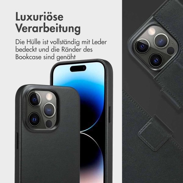 Accezz 2-in-1 Klapphülle aus Leder mit MagSafe iPhone 14 Pro - Onyx Black
