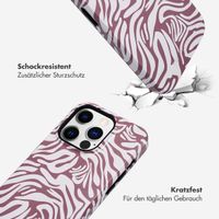 Selencia Vivid Tough Back Cover für das iPhone 14 Pro - Trippy Swirl Dark Rose