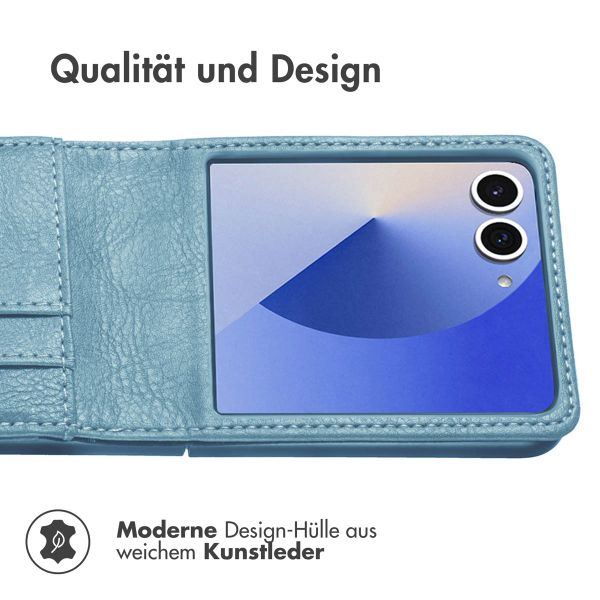 imoshion Luxuriöse Klapphülle Samsung Galaxy Z Flip 7 - Hellblau