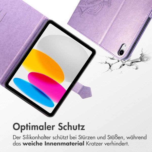 imoshion Mandala Klapphülle Apple iPad 11 (2025) 11 Zoll A16 / iPad 10 (2022) 10.9 Zoll - Lila / Lilac
