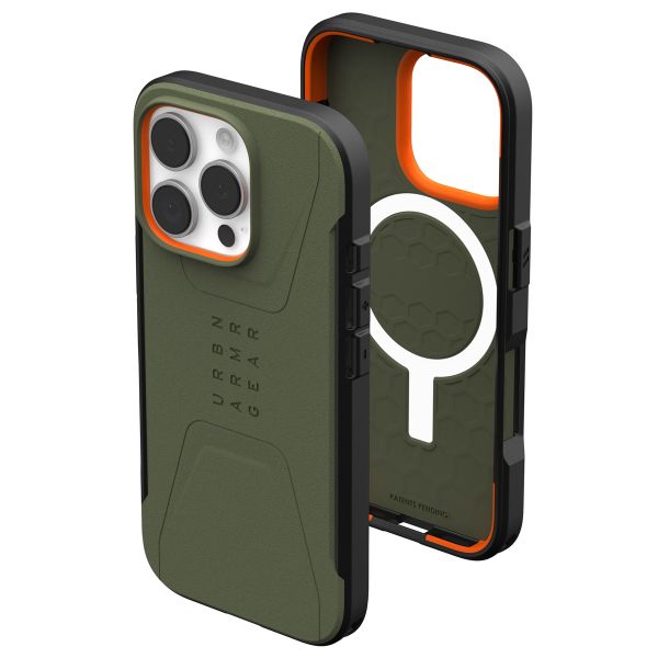 UAG Civilian Backcover MagSafe für das iPhone 16 Pro - Olive Drab