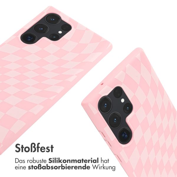 imoshion Silikonhülle design mit Band für das Samsung Galaxy S23 Ultra - Retro Pink