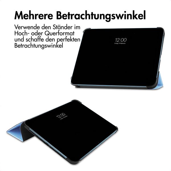 imoshion Trifold Klapphülle Apple iPad 11 (2025) 11 Zoll A16 / iPad 10 (2022) 10.9 Zoll - Hellblau