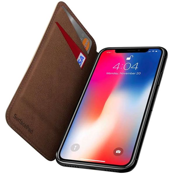 Twelve South SurfacePad Klapphülle für das iPhone X - Braun