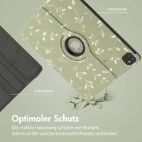 imoshion 360° drehbare Design Klapphülle iPad Air 13 Zoll (2025) M3 / (2024) M2 - Green Flowers