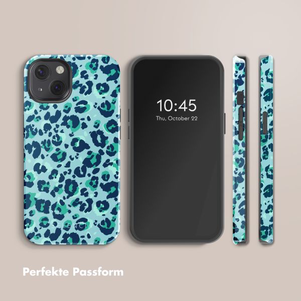 Selencia Vivid Tough Back Cover mit MagSafe für das iPhone 13 - Wild Spots Light Blue