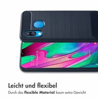 imoshion Brushed Back Cover für das Samsung Galaxy A40 - Dunkelblau