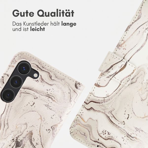 imoshion Design Klapphülle Samsung Galaxy S23 - Sandy Marble