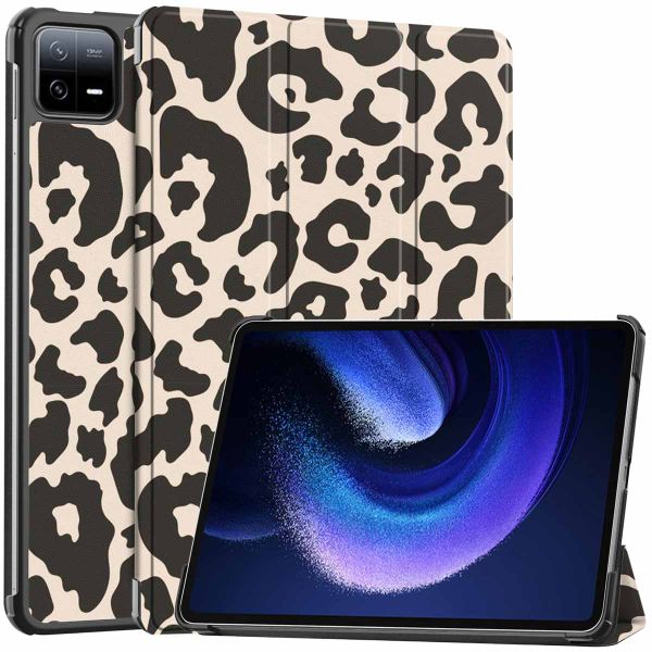 imoshion Design Trifold Klapphülle für das Xiaomi Pad 6 / 6 Pro - Leopard