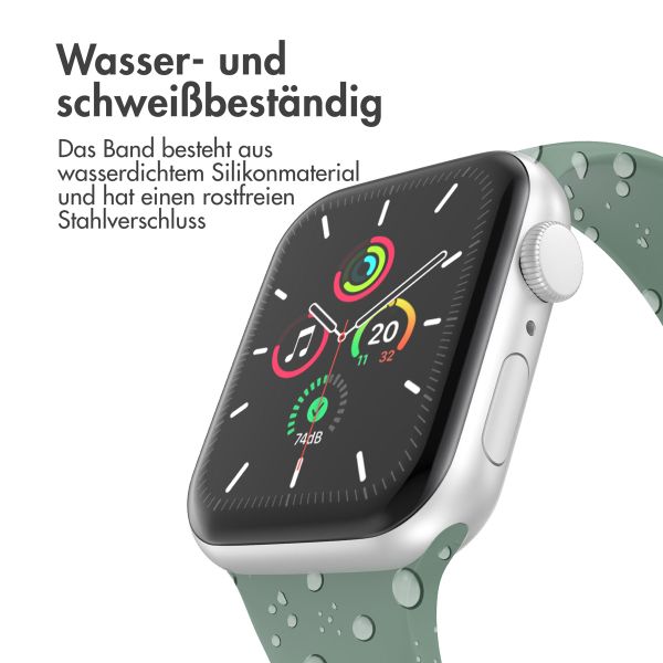 imoshion Silikon-Armband⁺ für  Apple Watch Series 1 t/m 11 / SE / Ultra (44/45/46/49 mm) - Größe M/L - Pine