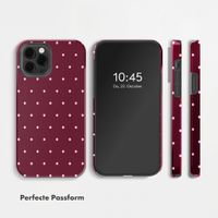 Selencia Vivid Back Cover Apple iPhone 12 (Pro) - Happy Dots Burgundy