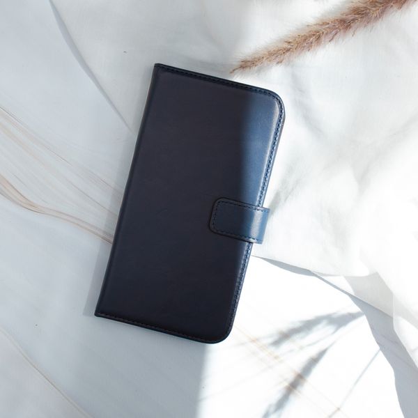 Selencia Echtleder Klapphülle iPhone Xr - Blau