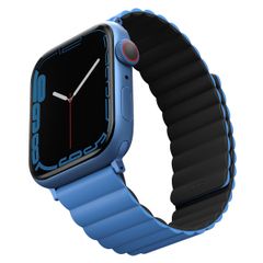 Uniq Revix doppelseitiges Armband für das  Apple Watch Series 1 t/m 11 / SE / Ultra (44/45/46/49 mm) - Caspian (Blue/Black)
