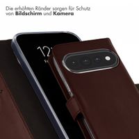 Selencia Echtleder Klapphülle Google Pixel 11 / 11 Pro - Dunkelbraun