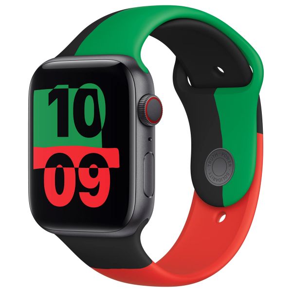 Apple Sport Band für die Apple Watch Series 1 bis 10 / SE / Ultra (2) (44/45/46/49 mm) - Größe S/M - Black Unity