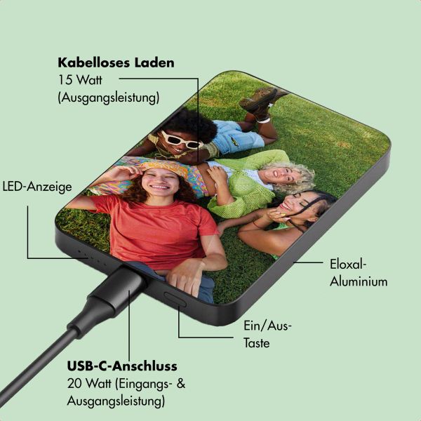 Gestalte deine eigene MagSafe Powerbank 5000 mAh - Schwarz