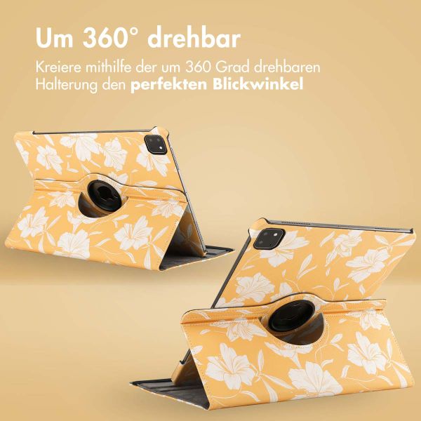 imoshion 360° drehbare Design Klapphülle Apple iPad Air 13 Zoll (2025) M3 / (2024) M2 - Yellow Flowers