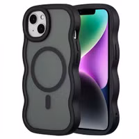 Selencia Wavy Backcover mit MagSafe Apple iPhone 14 / 13 - Schwarz