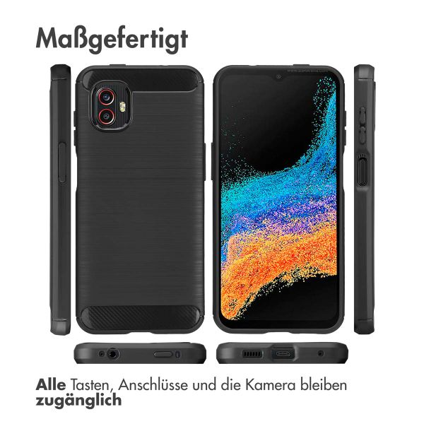 imoshion Brushed Back Cover für das Samsung Galaxy Xcover 6 Pro - Schwarz