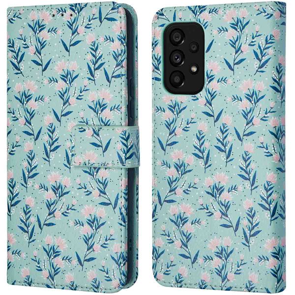 imoshion ﻿Design Klapphülle für das Samsung Galaxy A53 - Blue Flowers