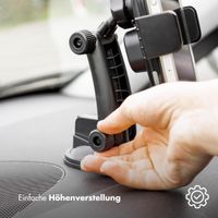 Accezz ﻿Handyhalterung Auto  – Kabelloses Ladegerät – Armaturenbrett und Windschutzscheibe – Schwarz