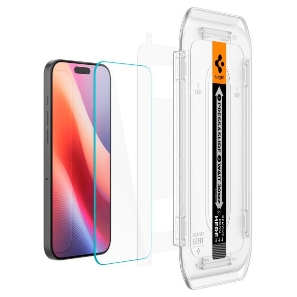 Spigen GLAStR Fit Displayschutzfolie  + Applicator 2-pack für das iPhone 16 Pro Max