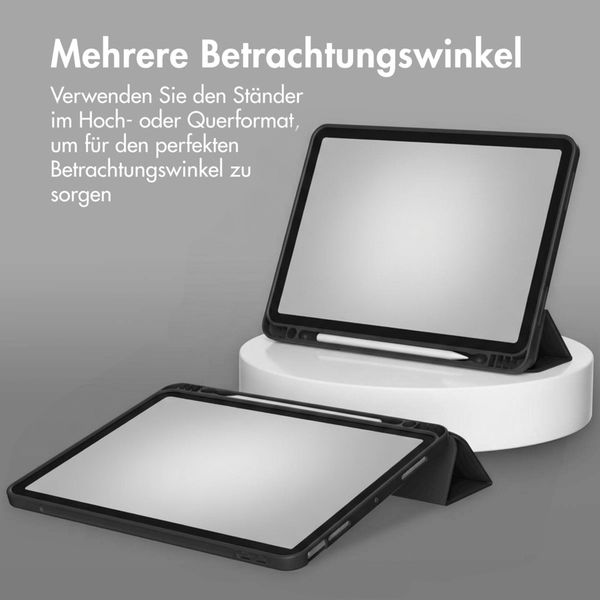 Accezz Smarte Klapphülle aus Silikon Apple iPad Air 11 Zoll (2026) M4 / (2025) M3 / (2024) M2 / Air 5 (2022) / Air 4 (2020) - Schwarz