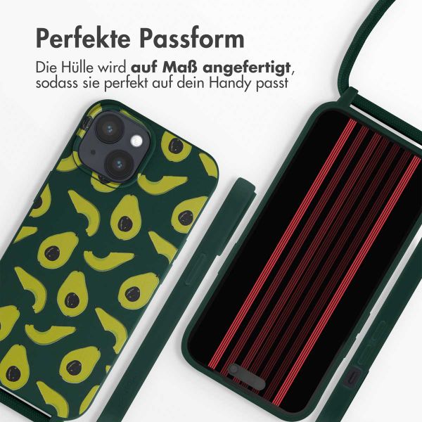 imoshion SilikonHülle design mit Band Apple iPhone 15 - Avocado Green