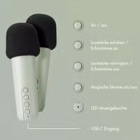 imoshion Sing & Shine Karaoke-Set - Lautsprecher und 2 Mikrofone - Mintgreen