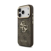 Guess 4G Metal Logo Back Cover Apple iPhone 18 Pro Max / 17 Pro Max - Braun