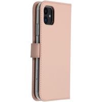 Selencia Echtleder Klapphülle Apple iPhone 11 - Dusty Pink