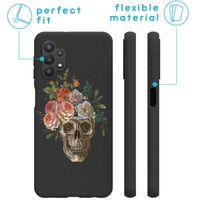 imoshion Design Hülle für das Samsung Galaxy A32 (5G)  - Flower skull