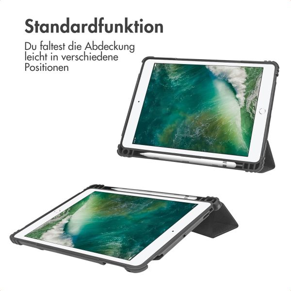 Accezz Rugged Trifold Klapphülle Apple iPad 6 (2018) 9.7 Zoll / iPad 5 (2017) 9.7 Zoll / Air 2 (2014)/Air 1 (2013) - Schwarz