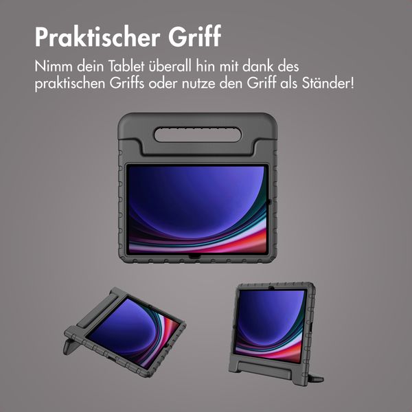imoshion Schutzhülle mit Handgriff kindersicher Samsung Galaxy Tab S11 / S9 11.0 Zoll / S10 Lite / S10 FE / S9 FE 10.9 Zoll - Schwarz