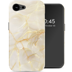 Selencia Vivid Rückabdeckung mit MagSafe Apple iPhone 16e - Golden Beige Marble
