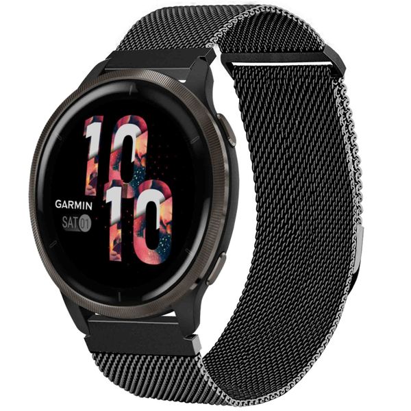 imoshion Magnetisches Milanaise Armband -   Universelle 22 mm Anschluss - Größe S - Schwarz